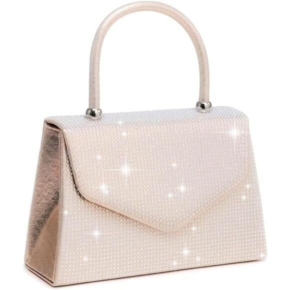 Women's Evening Bag Party Clutches Rhinestone-champagne